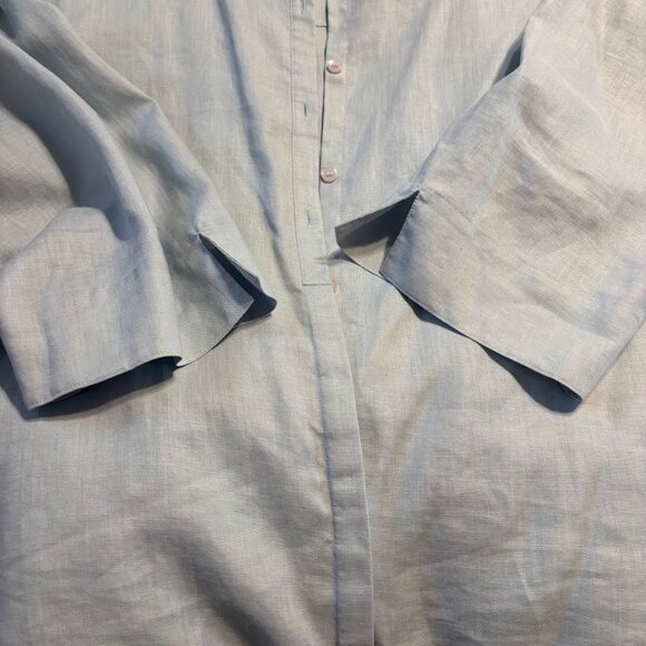 ELISABETH BY LIZ CLAIRBORNE  Women's 100% Linen Button Down Shirt - 3x - Picture 13 of 14